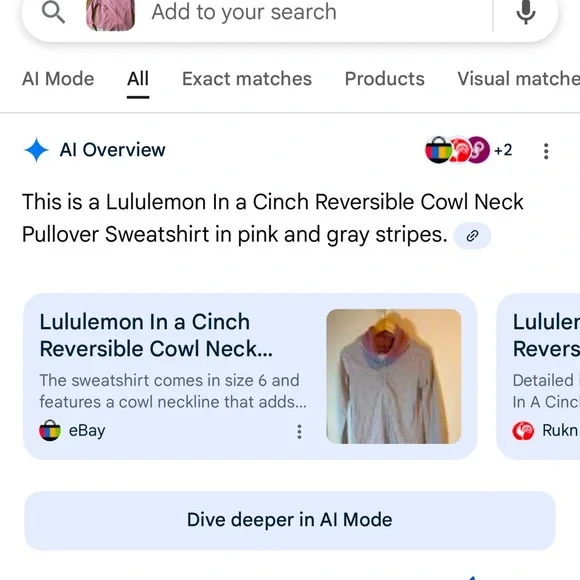 Lululemon in a Cinch REVERSAE Gray Quarter-Zip Pullover Cowl with Pink Accents - Picture 8 of 9